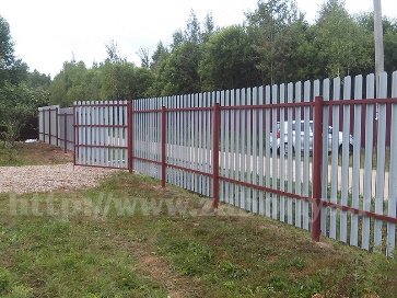 Фото забора из евроштакетника